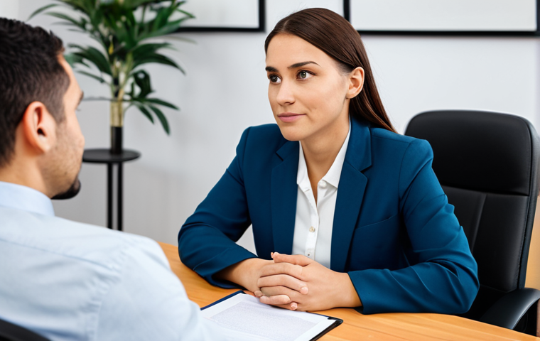 A professional female therapist, fully clothed in a modest business suit, engages in a supportive one-on-one counseling session with a male client, also in professional, appropriate attire. They are seated comfortably in a modern, calm office environment with soft lighting and subtle, reassuring decor. The scene emphasizes empathy, trust, and confidentiality. The focus is on a natural pose, perfect anatomy, correct proportions, well-formed hands, and proper finger count. The image conveys a sense of professional care and a safe space for dialogue. safe for work, appropriate content, fully clothed, professional, family-friendly, high-quality, ultra-realistic.